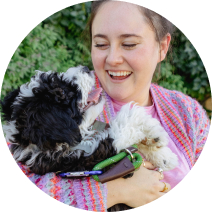 headshot of bri with dog