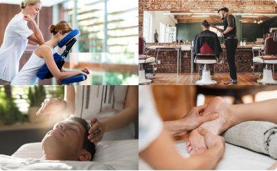 4 tile image of services