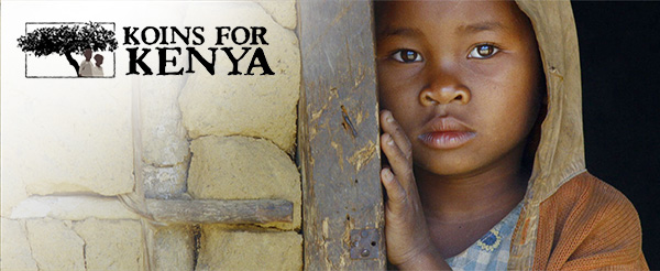 boy leaning against wall - koins for kenya logo