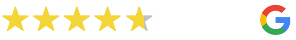 4.9/5 star rating on google