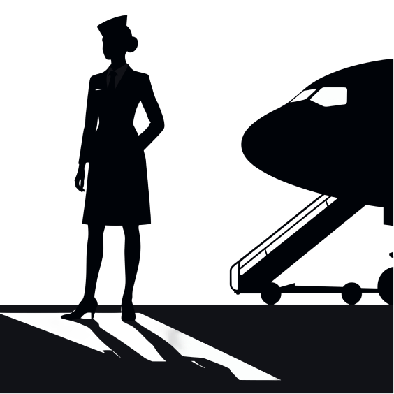 flight attendant silhouette