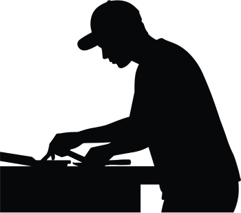 small engine mechanic silhouette