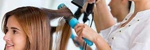 beauty school students practicing hair styles