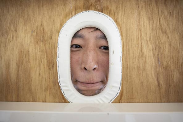man lying on massage table