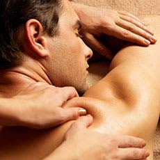 man getting a deep tissue massage