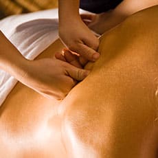 woman getting a swedish massage